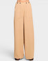Pantalones de pierna ancha y cintura alta en color café helado