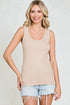 Sand Ribbed Scoop Neck Tank