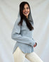 Heather Gray Rib Knit Zip Hoodie