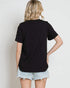 Black Lattice Cutout Sleeve Top