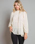 Ivory Swiss Dot Smocked Blouse