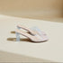 Clear Strap Block Heel Mules