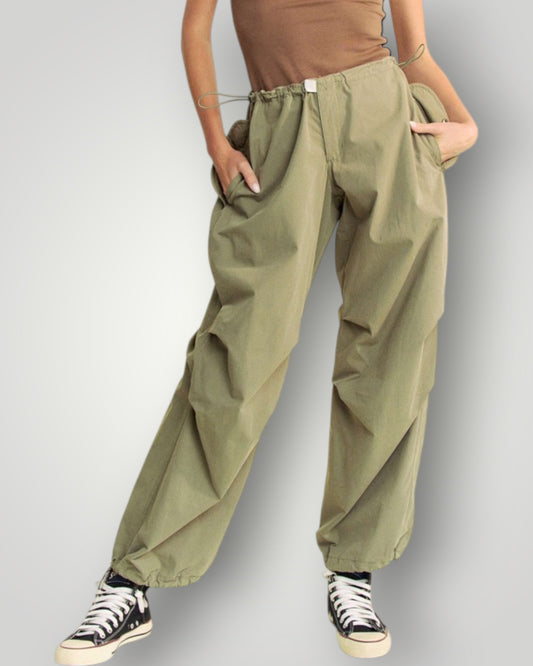 Olive Utility Jogger Pants