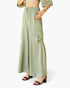 Sage Cargo-Pocket Wide-Leg Pants