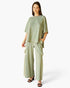 Sage Cargo-Pocket Wide-Leg Pants