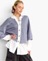Denim Blue Layered Button-Front Shirt