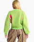 Lime Floral Button-Front Cardigan