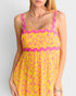 Yellow & Pink Floral Maxi Dress