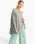 Gray Oversized Dolman-Sleeve Sweater