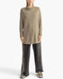 Taupe Brushed Cowl-Neck Tunic