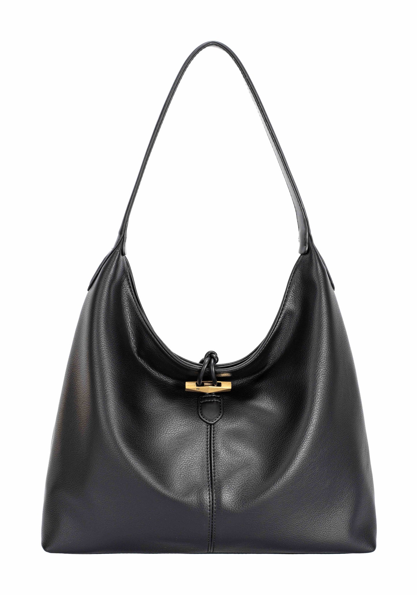 Vegan Leather Hobo Shoulder Bag