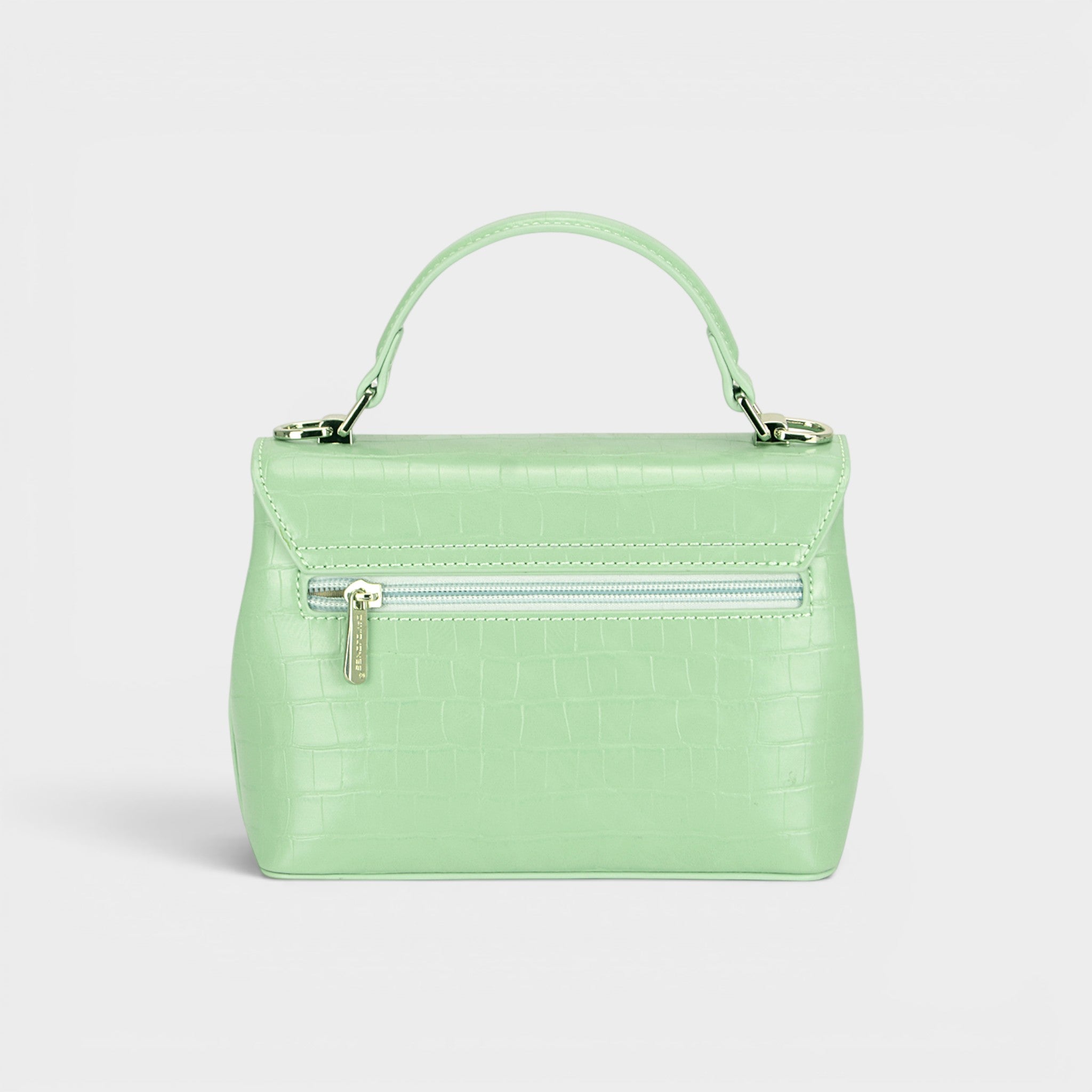Bolso de mano de piel vegana texturizada