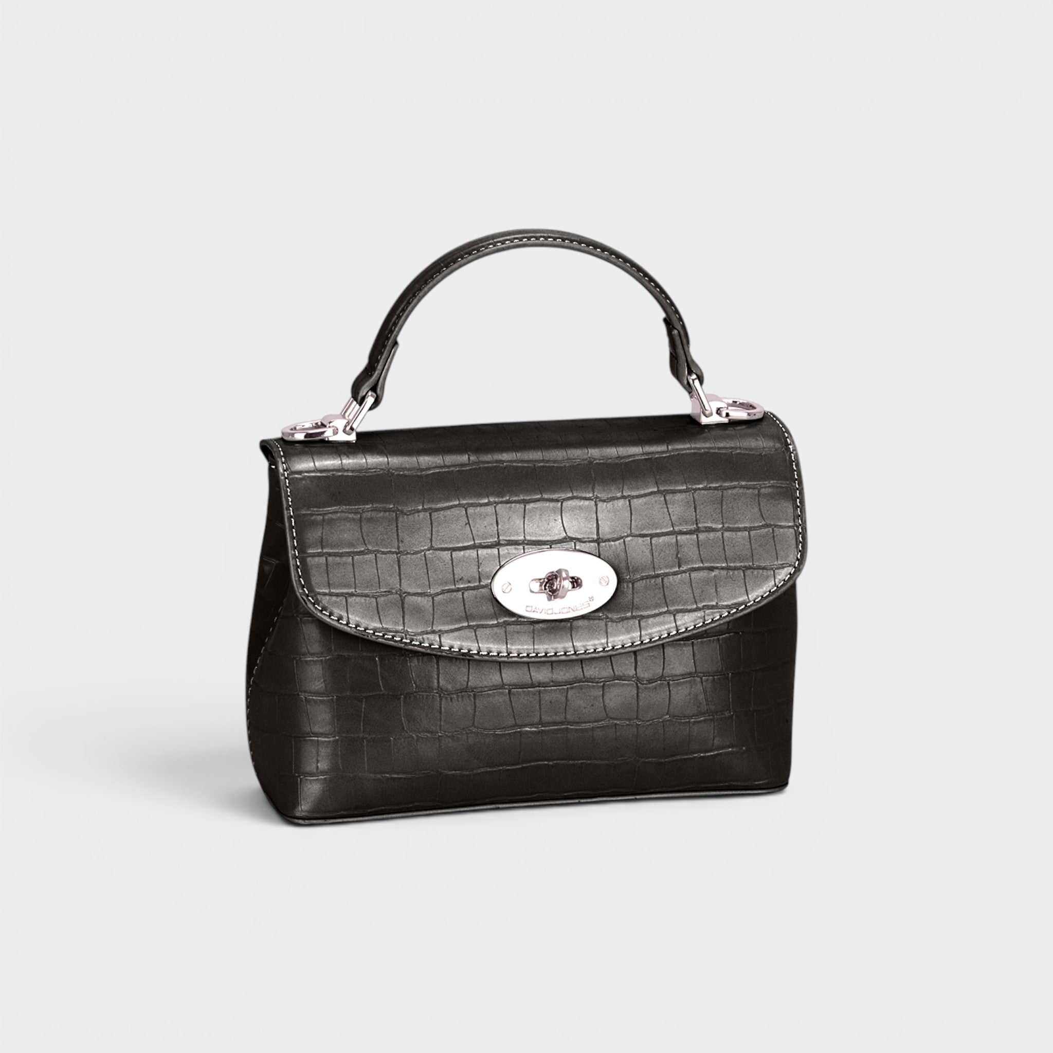 Bolso de mano de piel vegana texturizada