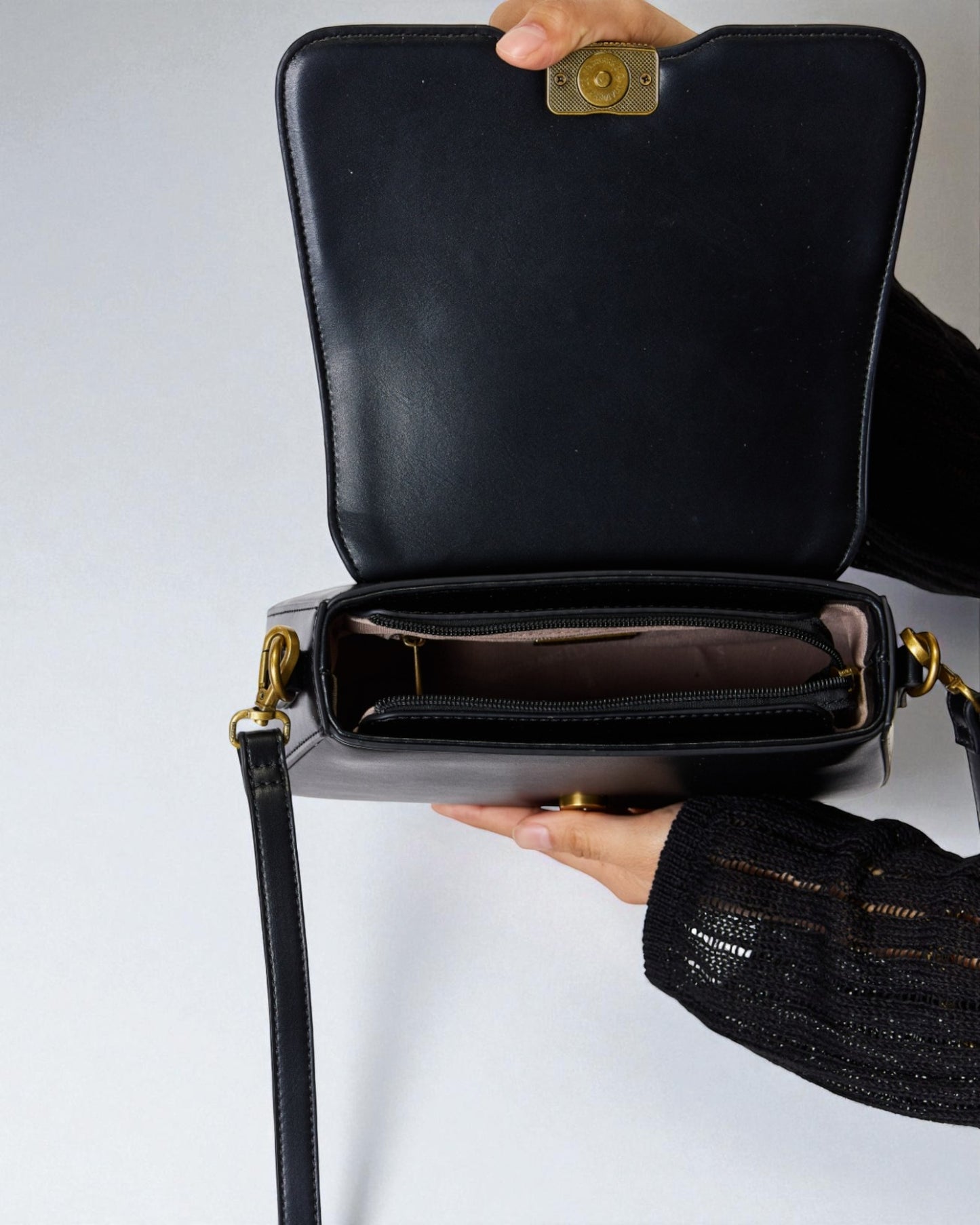 Vegan Leather Crossbody Bag