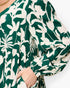 Botanical Print Tiered Pocket Dress