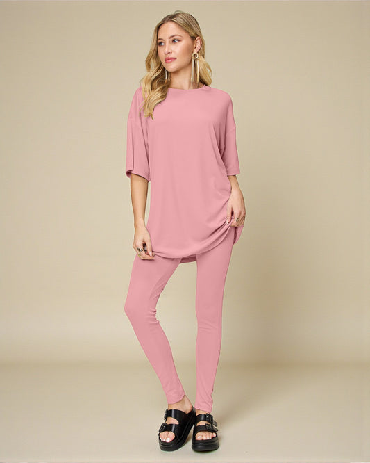 Relaxed Knit Tunic & Leggings Set
