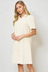 Textured Short Sleeve Polo Mini Dress