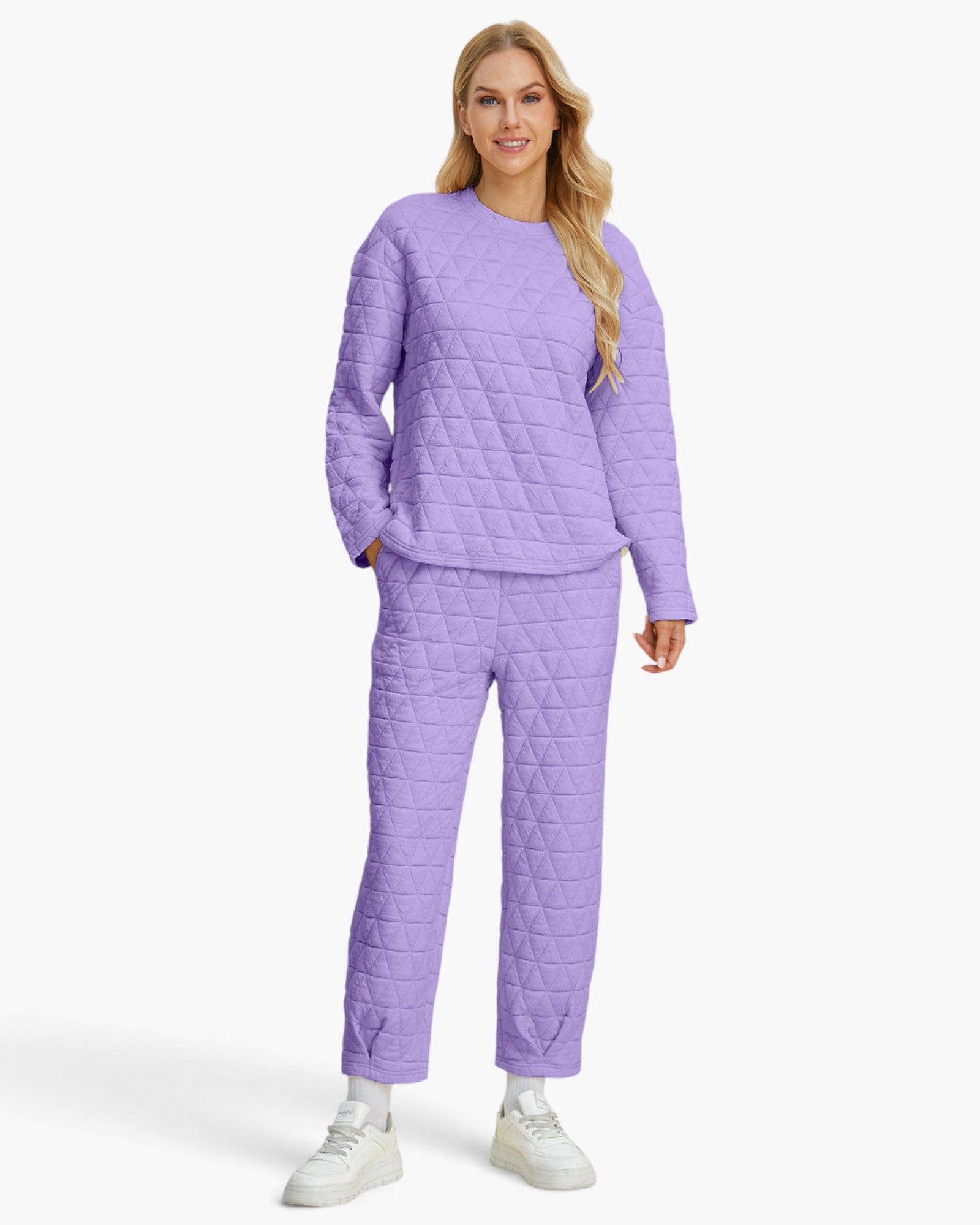 Conjunto de pantalón y top de manga larga acolchado