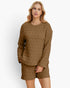 Quilted Long-Sleeve Top & Shorts Set