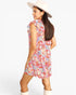 Pink Floral Ruffle Mini Dress
