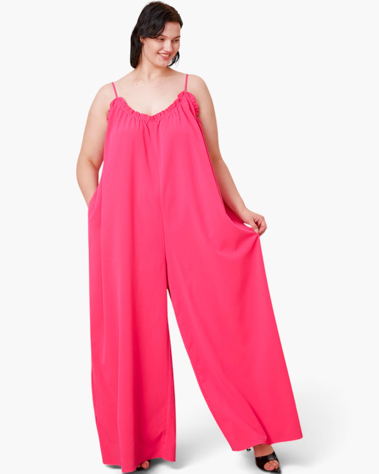 Wide-Leg Tie-Back Jumpsuit