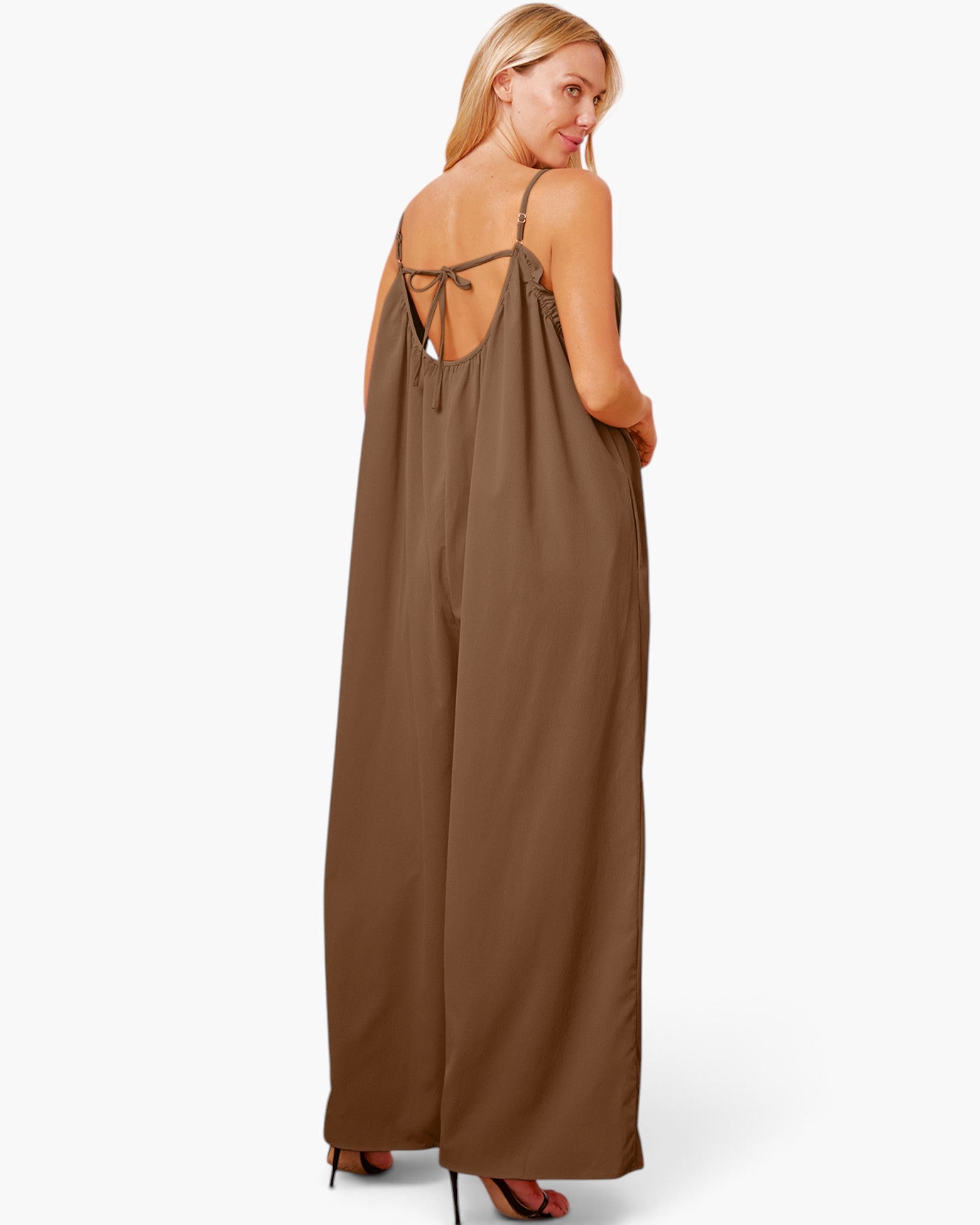 Wide-Leg Tie-Back Jumpsuit