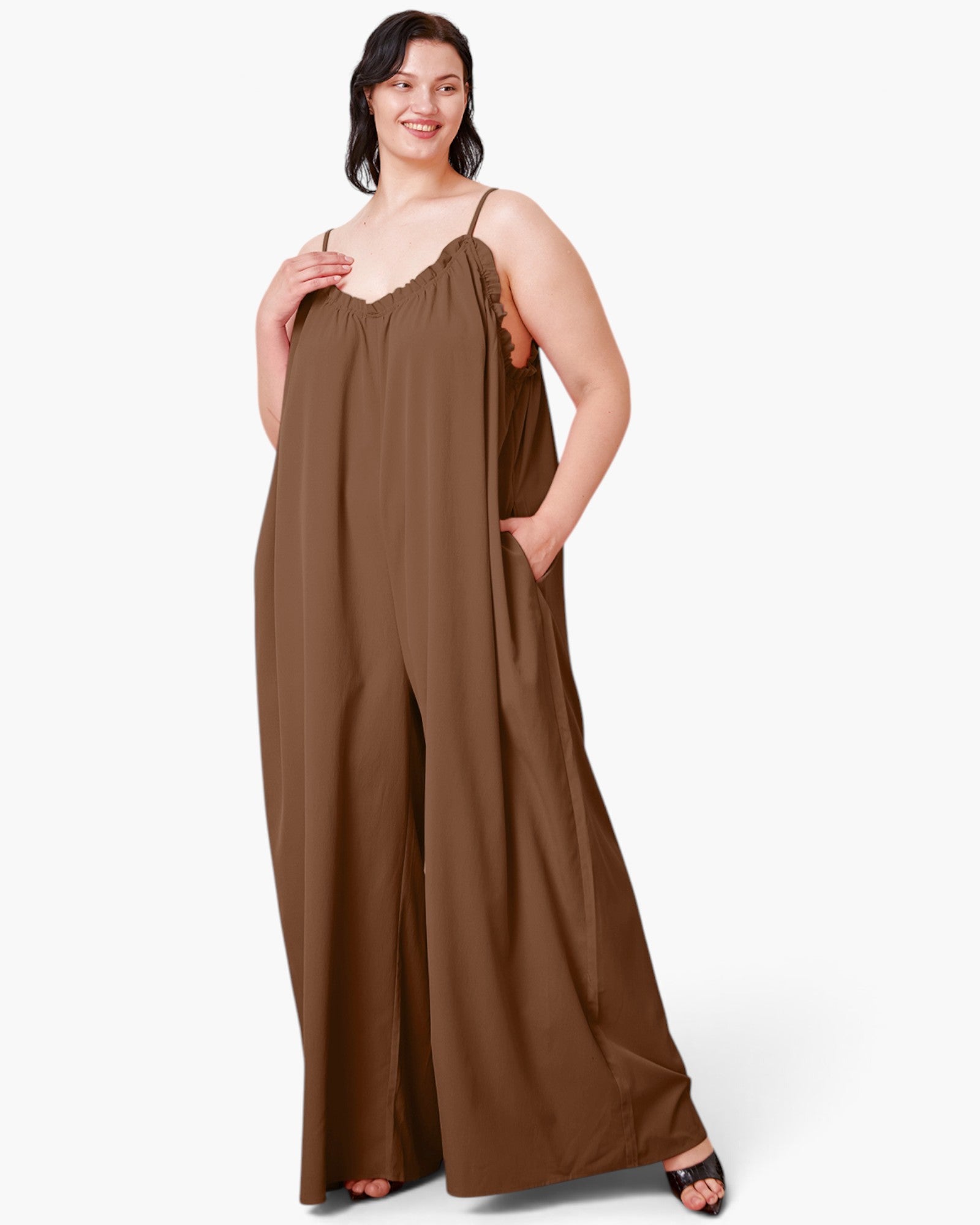 Wide-Leg Tie-Back Jumpsuit