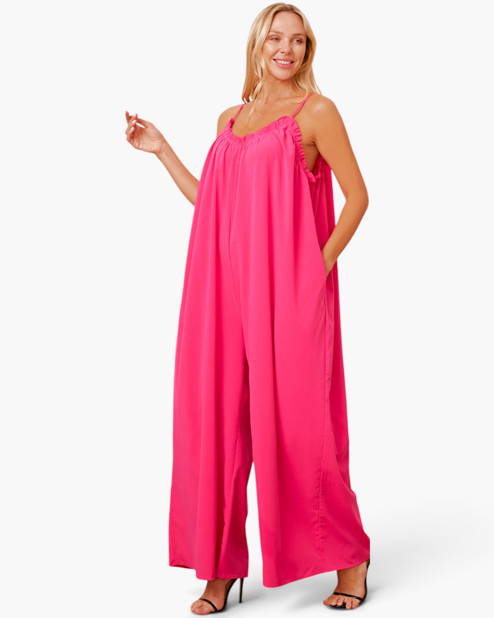 Wide-Leg Tie-Back Jumpsuit