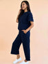 Ensemble haut et pantalon texturé à manches courtes