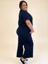 Ensemble haut et pantalon texturé à manches courtes