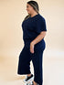 Ensemble haut et pantalon texturé à manches courtes
