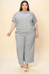 Ensemble haut et pantalon texturé à manches courtes