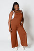 Wide-Leg Pocket Overalls