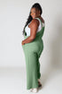 Wide-Leg Pocket Overalls