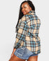 Rust & Teal Plaid Button Down Shirt