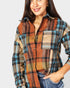 Rust & Teal Plaid Button Down Shirt