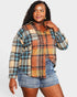 Rust & Teal Plaid Button Down Shirt