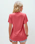 Gathered V-Neck Flutter Sleeve Top