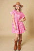 Tiered Ruffle Sleeve Mini Dress