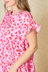 Tiered Ruffle Sleeve Mini Dress