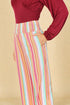 Multi Stripe Smocked Waist Wide Leg Pants