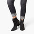 Black Rhinestone Western Ankle Boots