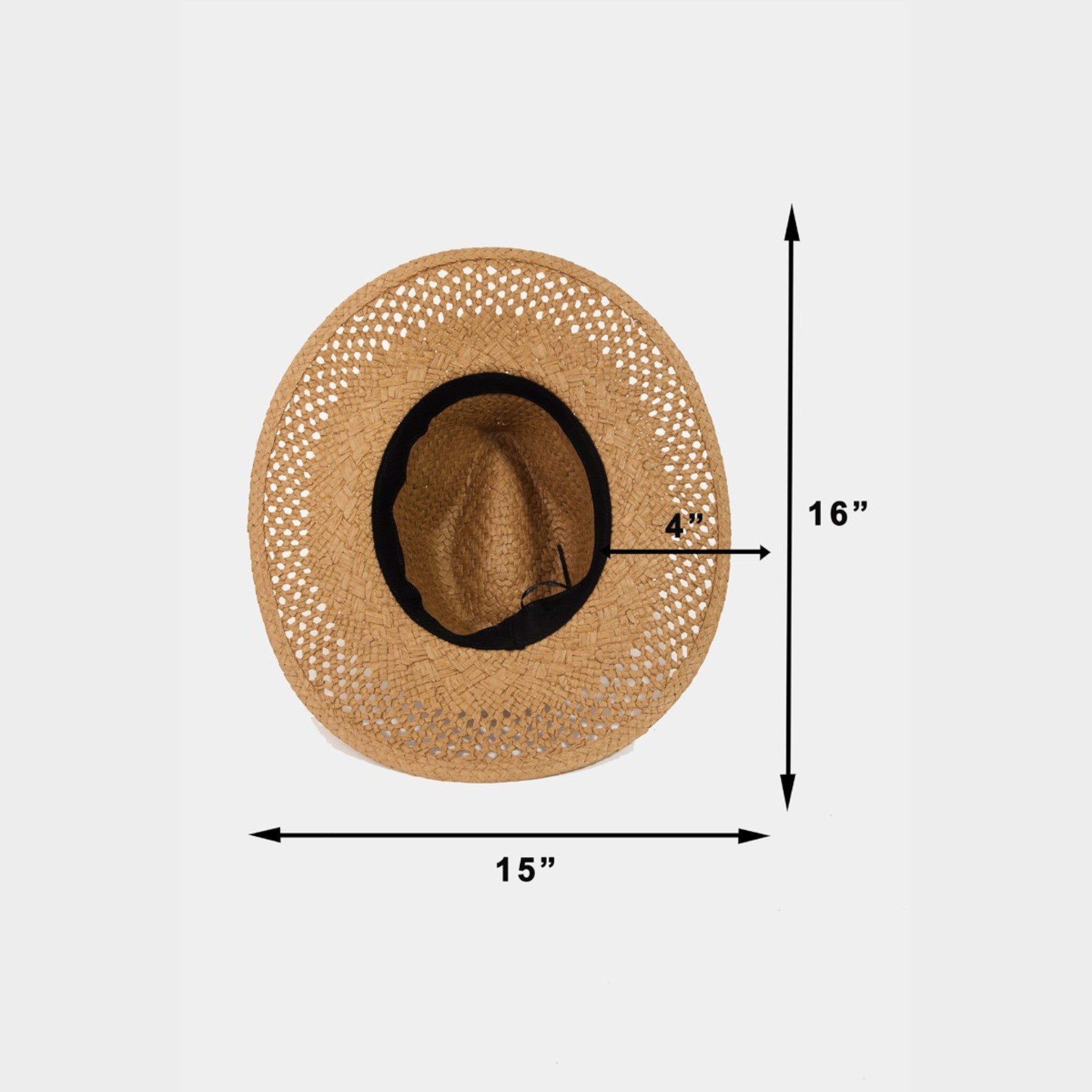 Sombrero para el sol de paja con tejido de canasta