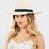 Sombrero para el sol de paja con tejido de canasta