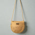 Woven Raffia Fan Crossbody Bag