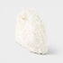 White textured object on a light gray background