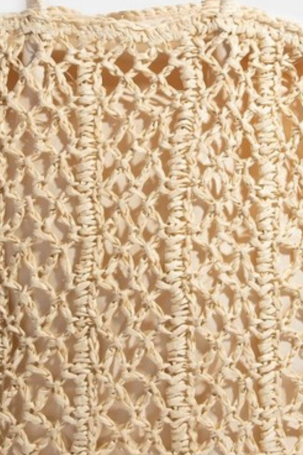 Close-up of a beige woven fabric texture