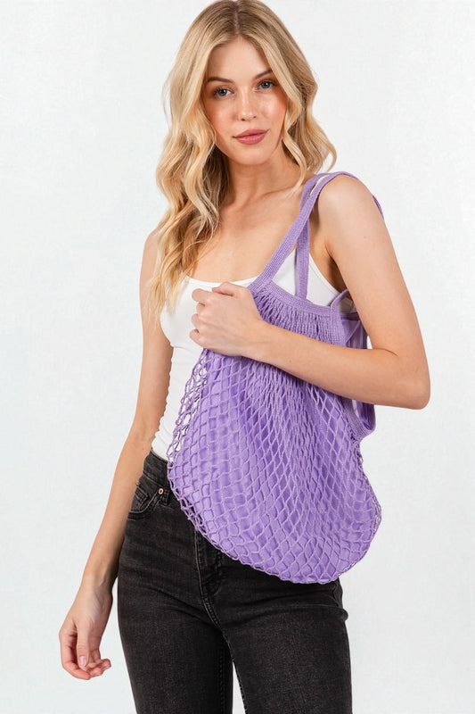 Lavender Net Market Tote Bag