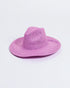 Purple straw hat on a light purple background
