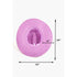 Purple hat with measurements on a white background